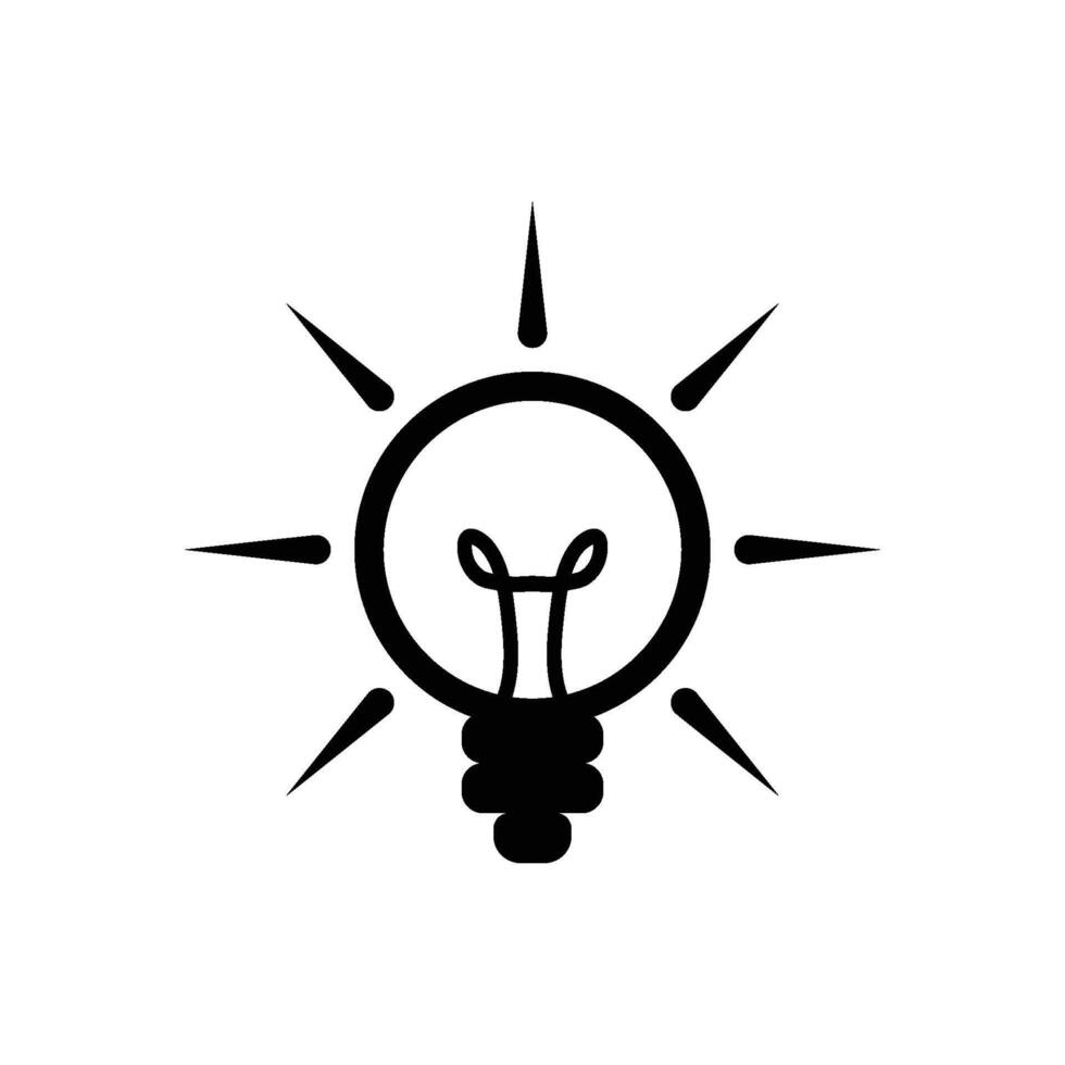 Light bulb icon illustration vector