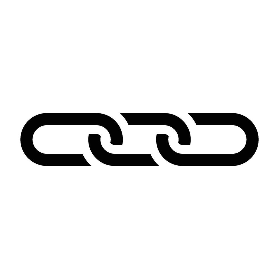 A black and white logo of a chain link vector