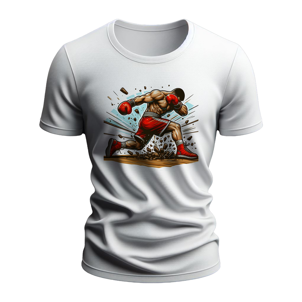 a t - shirt with a boxing fighter on it psd