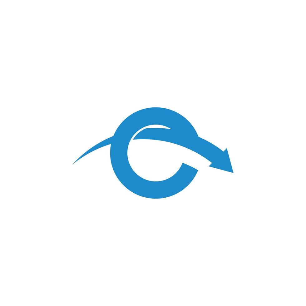 letter o global loop arrow logo vector