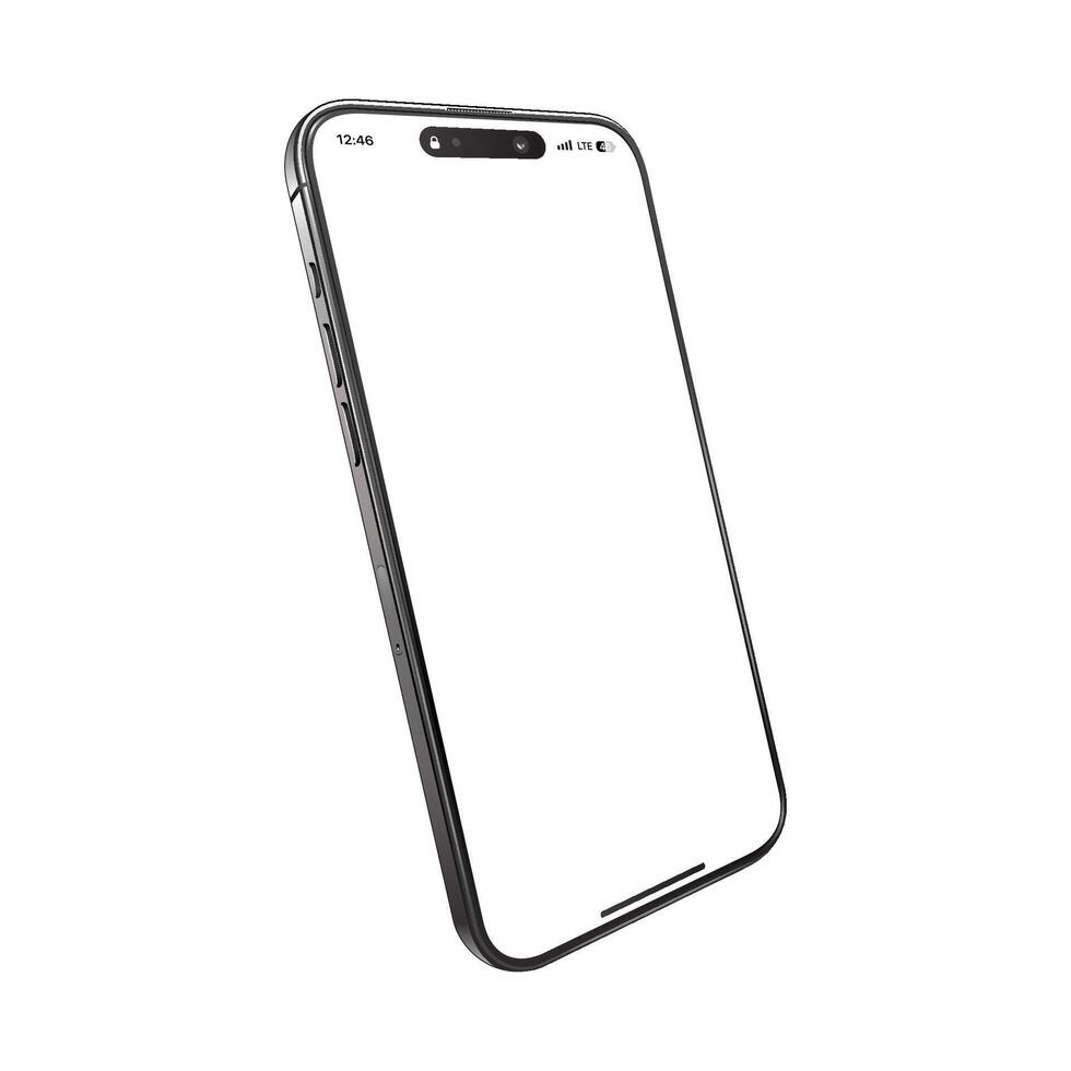 Smartphone Mockup With Empty Screen Isolated vector