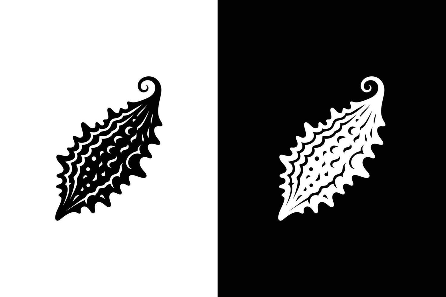 Bitter gourd icon. Bitter gourd icon silhouette illustration black background vector