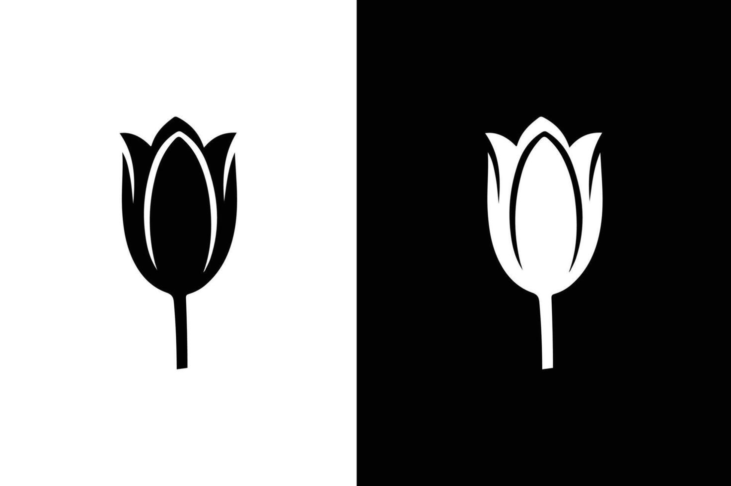 Tulip flower icon. Tulip flower icon silhouette illustration white background. vector