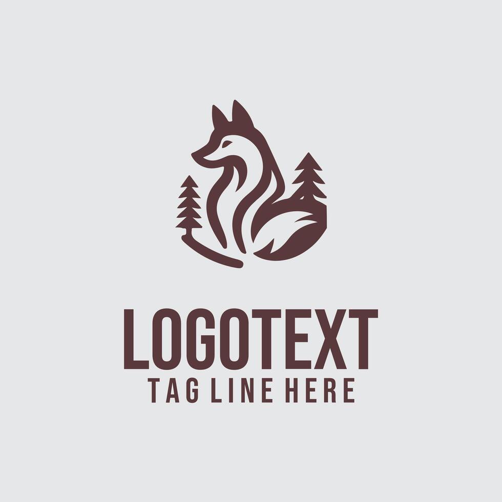 A logo for a company that is called fox vector