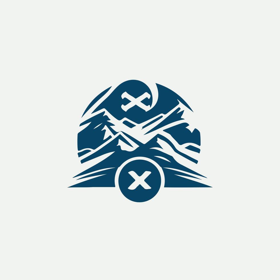 A logo for a ski resort vector
