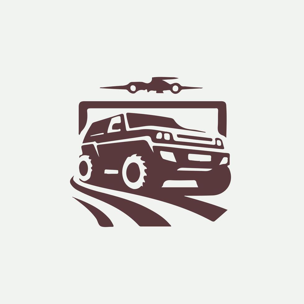 Off road vehicle logo design vector