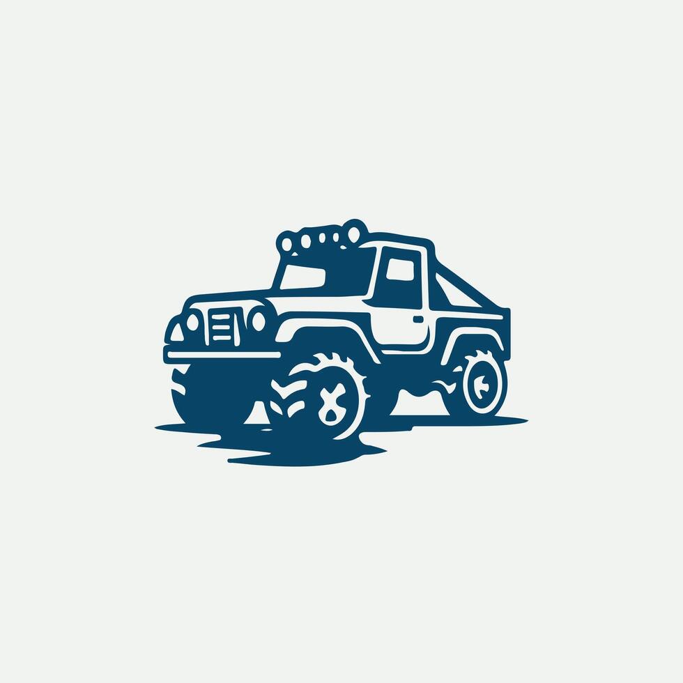 A blue truck icon on a white background vector