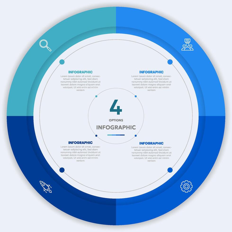 Business timeline Infographic 4 options vector