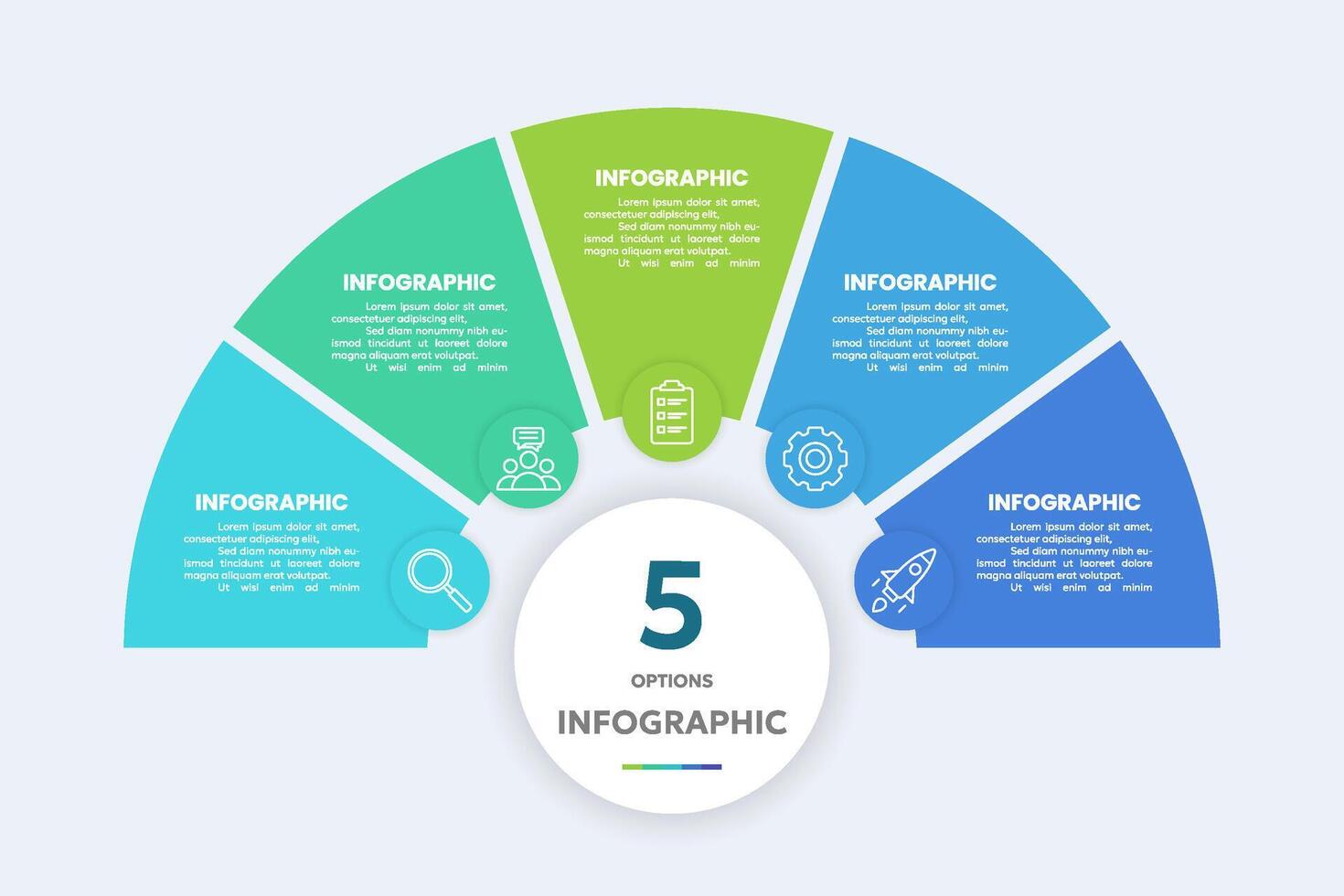 Circle shape infographic template vector
