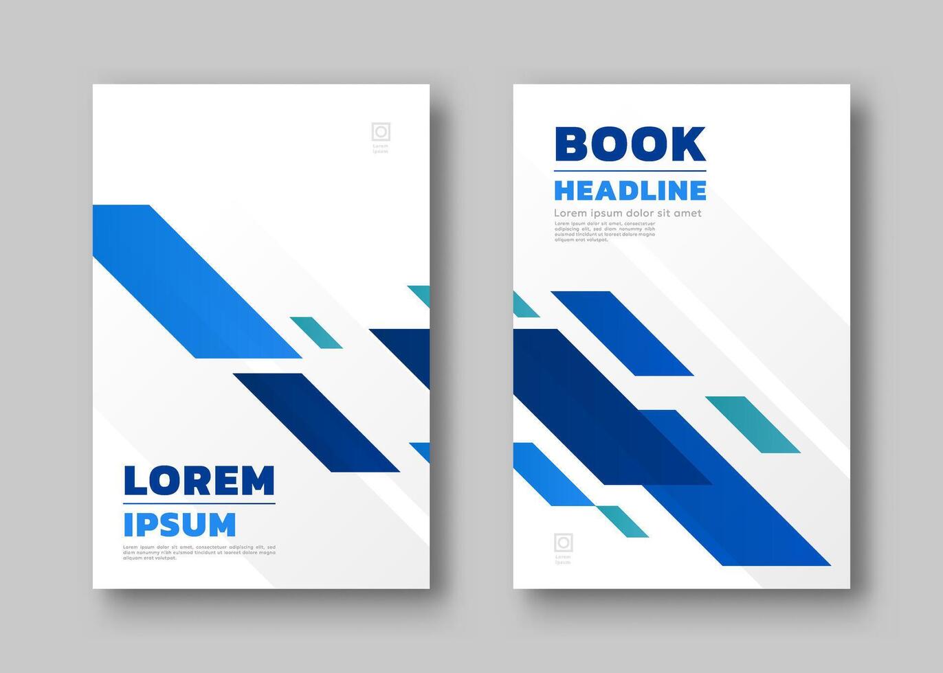 Blue abstract background book cover template. vector