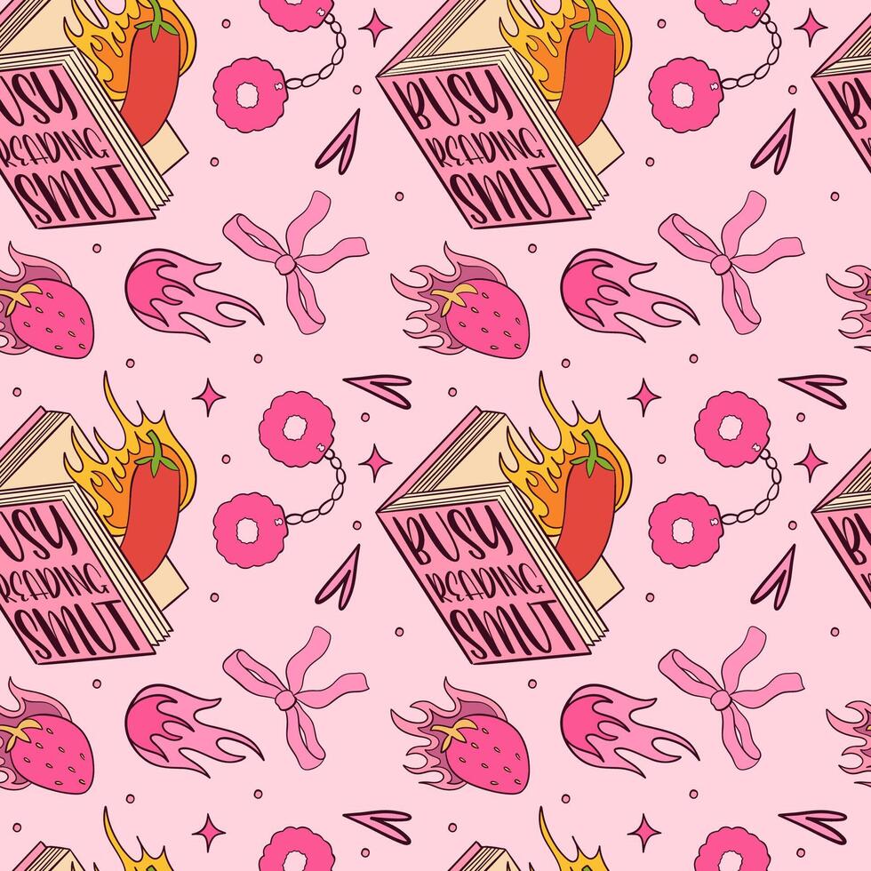 This vibrant pattern with fun motifs captivates and engages everyone who sees it vector