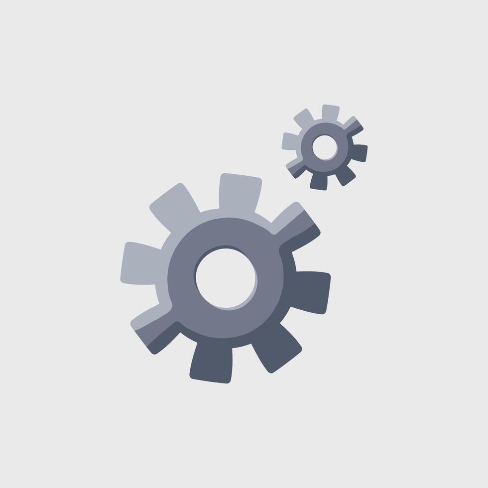 gears tool in flat design. vector