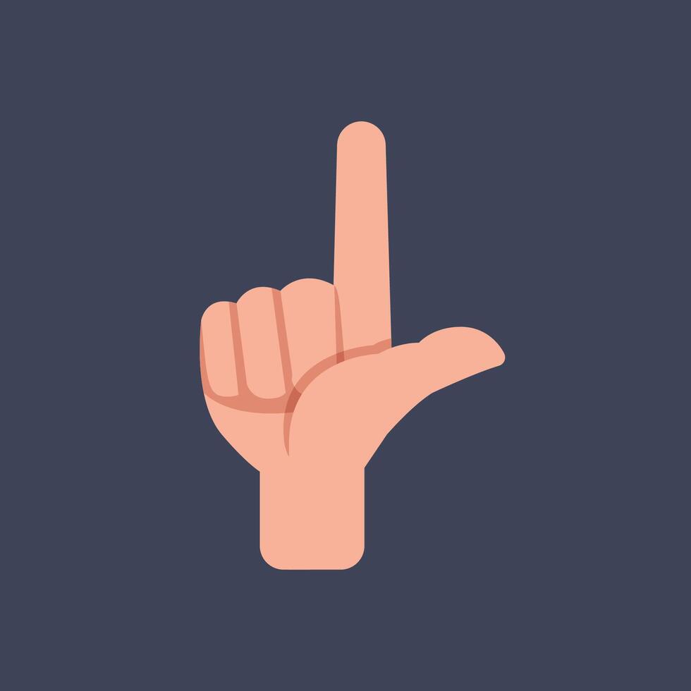 pointing up hand finger gesture in flat design vector