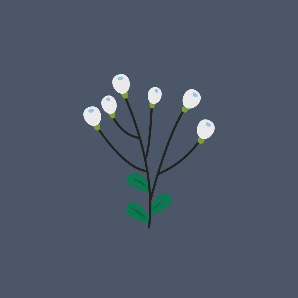 dandelion flower in flat design. vector