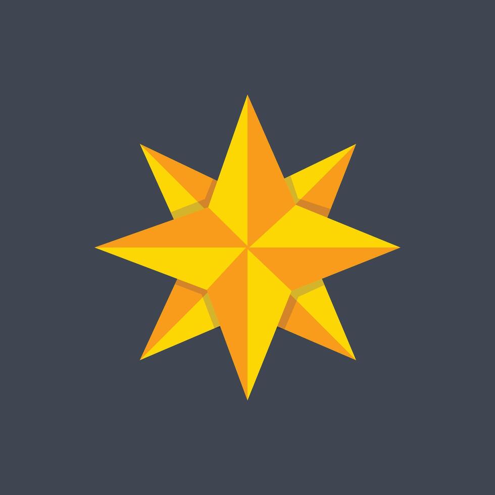 star shape in flat design. vector