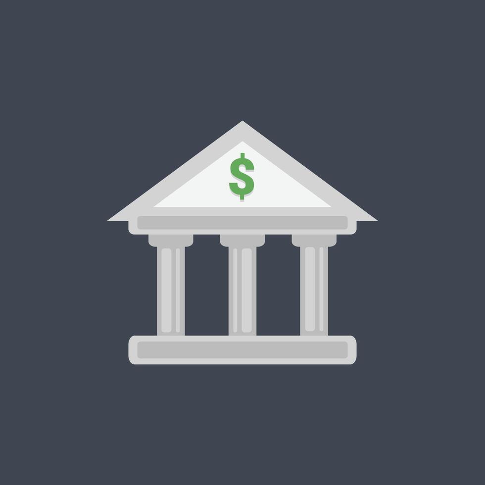 money building in flat design. vector
