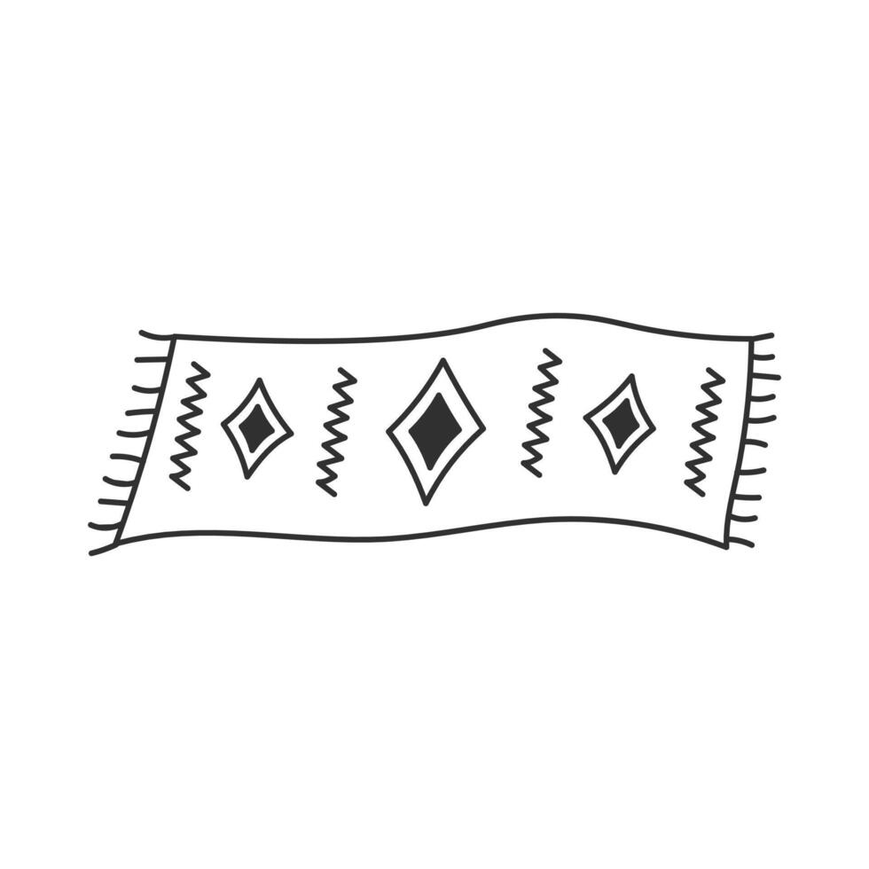 Floor Carpet in Scandinavian style vector