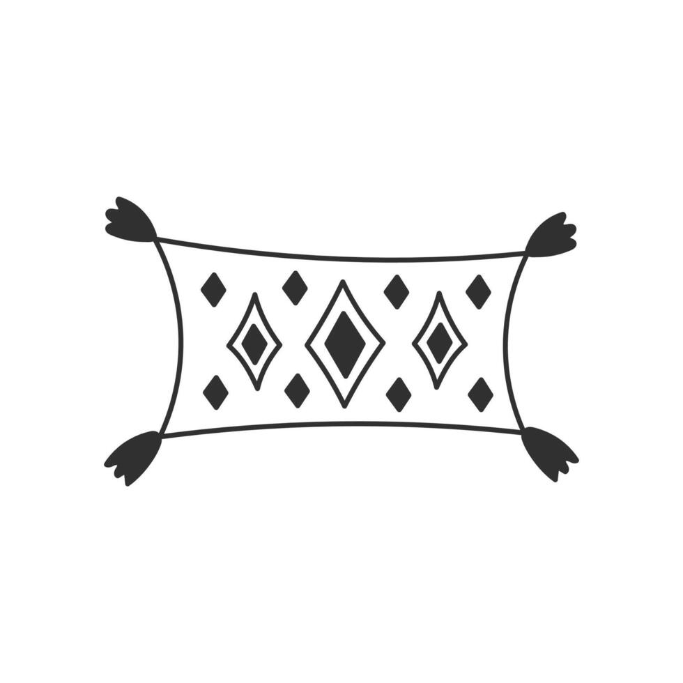 Hand drawn Cushion Icon vector