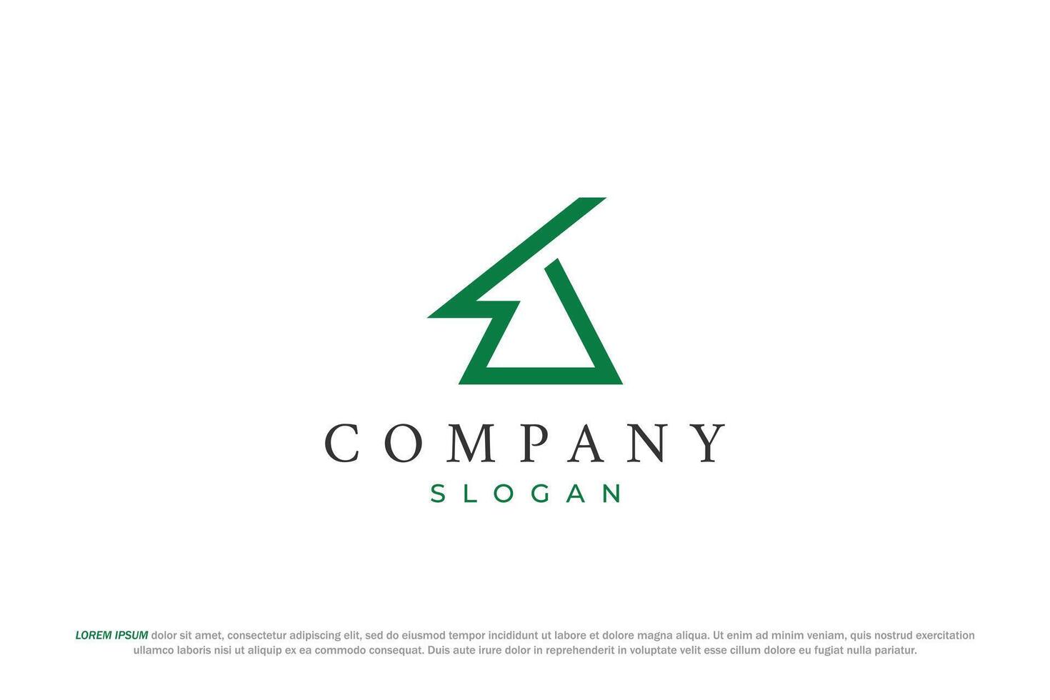 deer and nature minimal logo vector