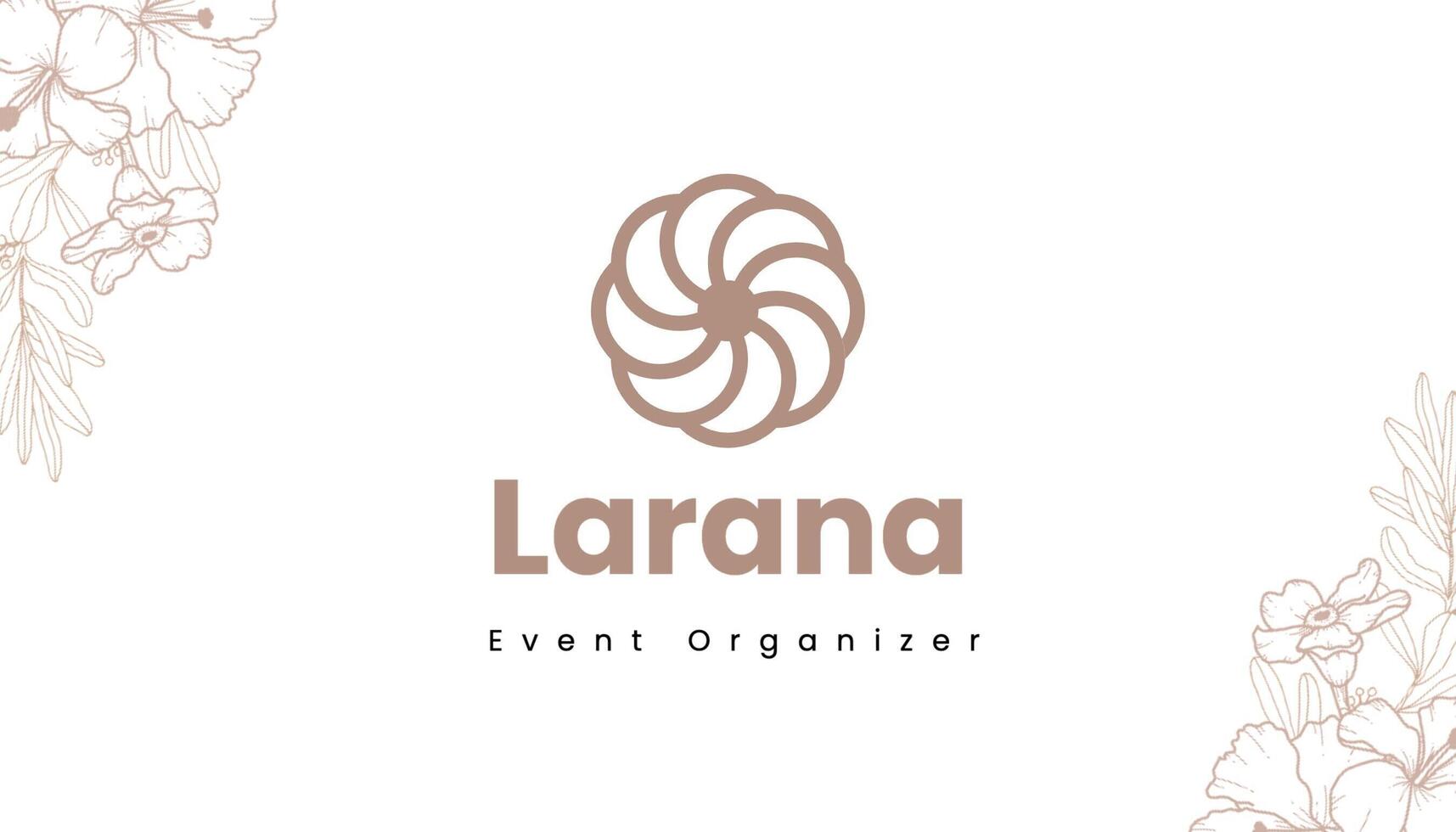 Brown minimalist event planner business card template