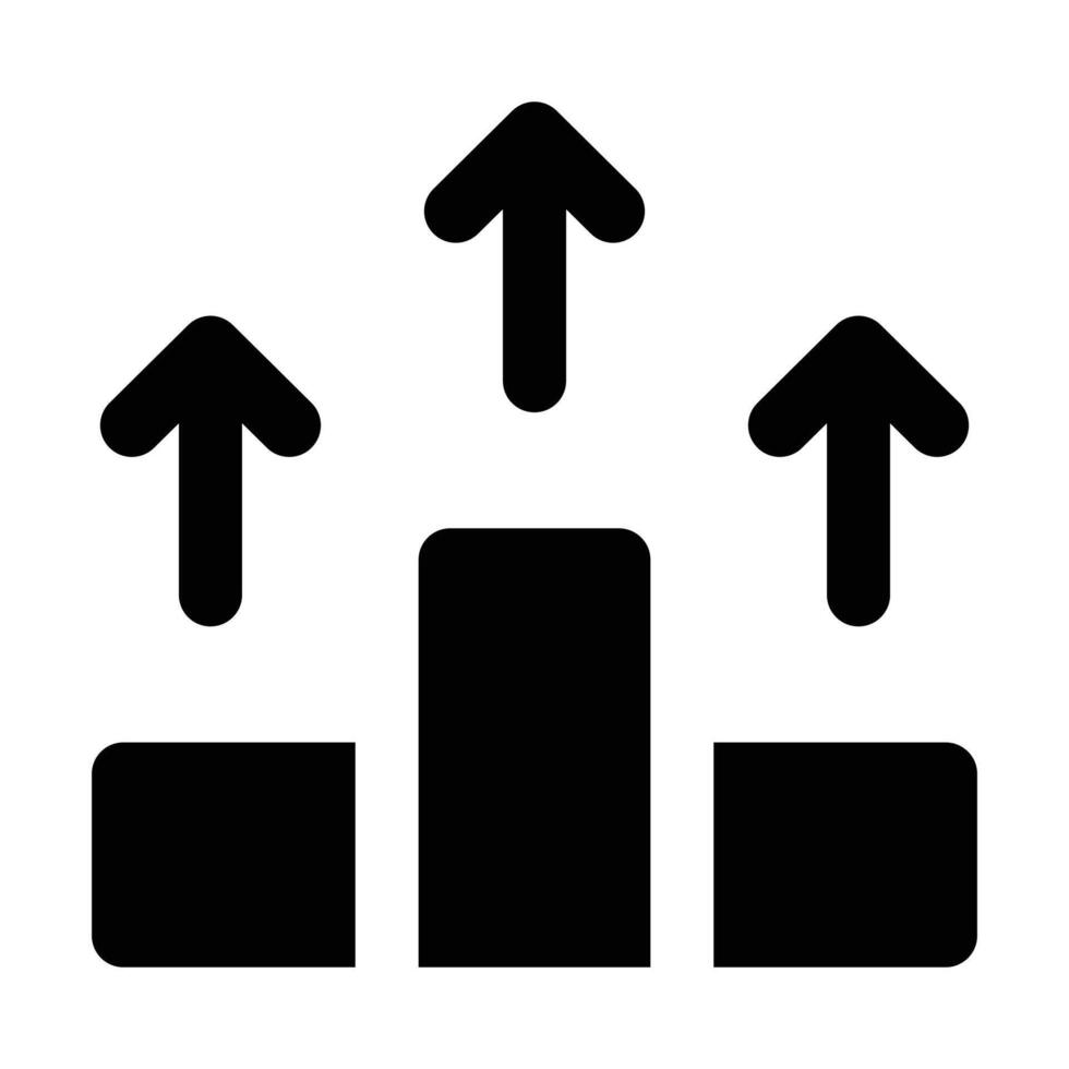 Simple Growth glyph icon. The icon can be used for websites, print templates, presentation templates, illustrations, etc vector