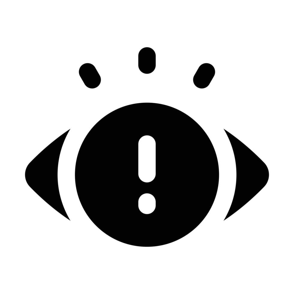Simple Vision glyph icon. The icon can be used for websites, print templates, presentation templates, illustrations, etc vector