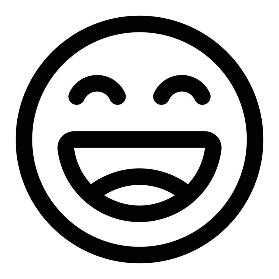 Simple Happy icon. The icon can be used for websites, print templates, presentation templates, illustrations, etc vector