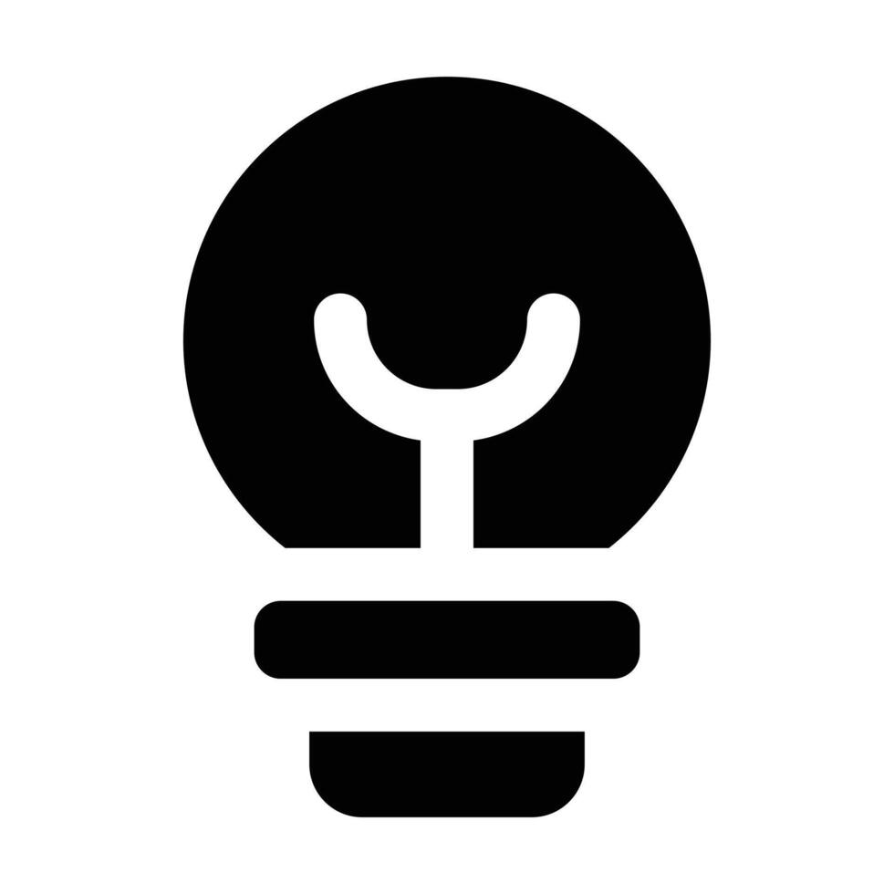 Simple Inspiration glyph icon. The icon can be used for websites, print templates, presentation templates, illustrations, etc vector