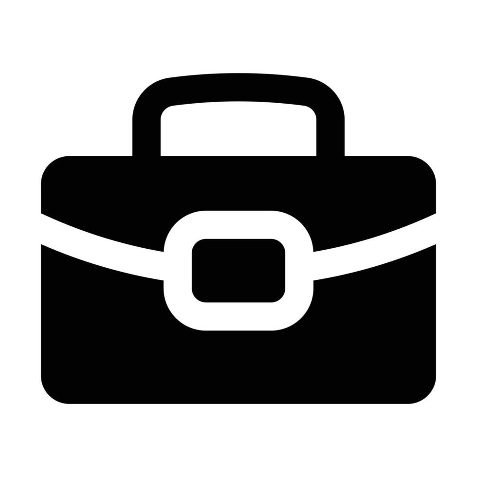 Simple Briefcase glyph icon. The icon can be used for websites, print templates, presentation templates, illustrations, etc vector