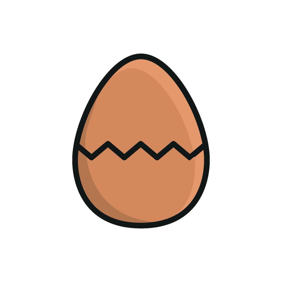 AN EGG IN COLOR ICON STYLE vector