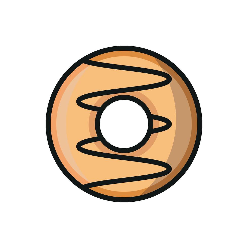 DOUGHNUT COLOR SIMPLE ICON vector