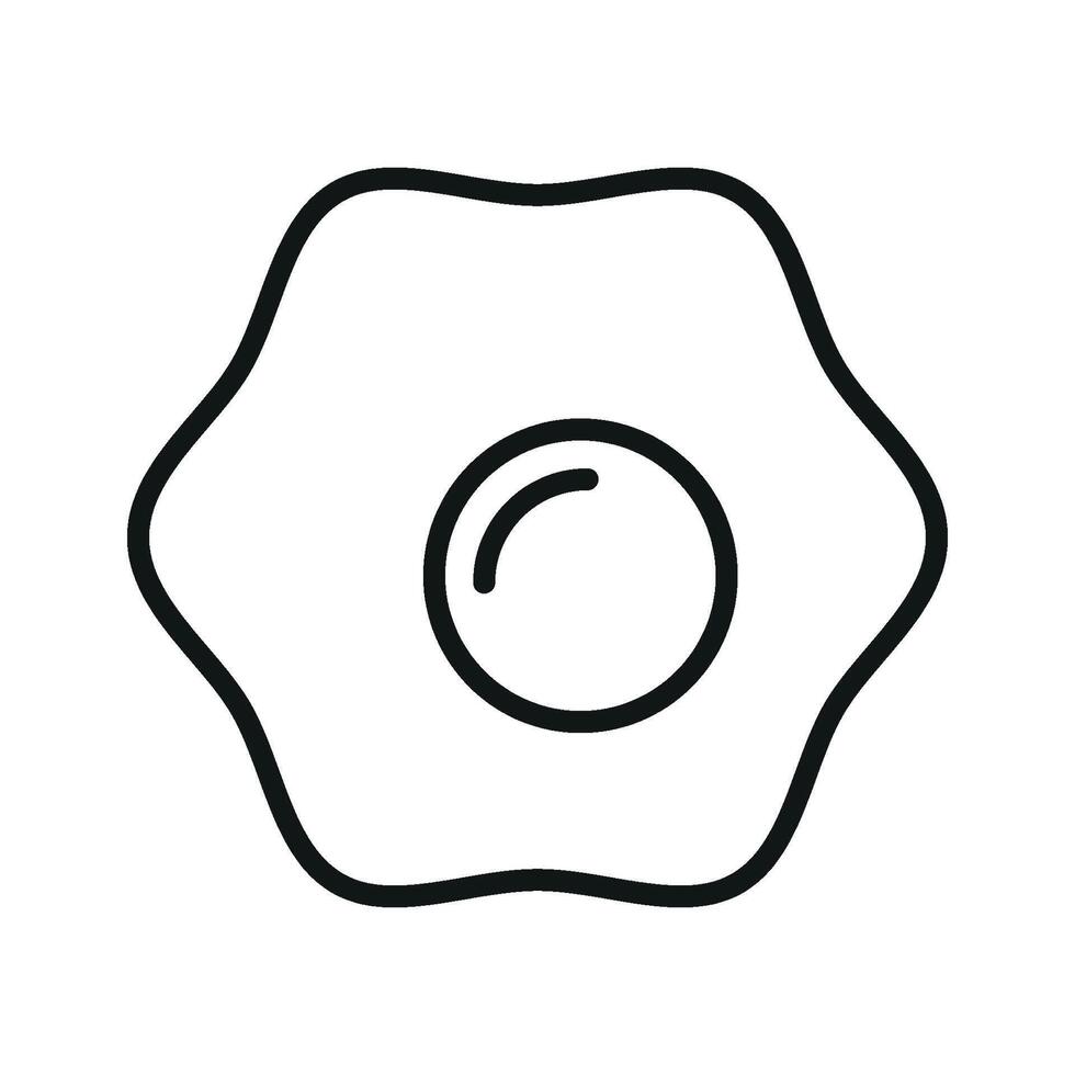 FRIED EGG LINE ICON vector
