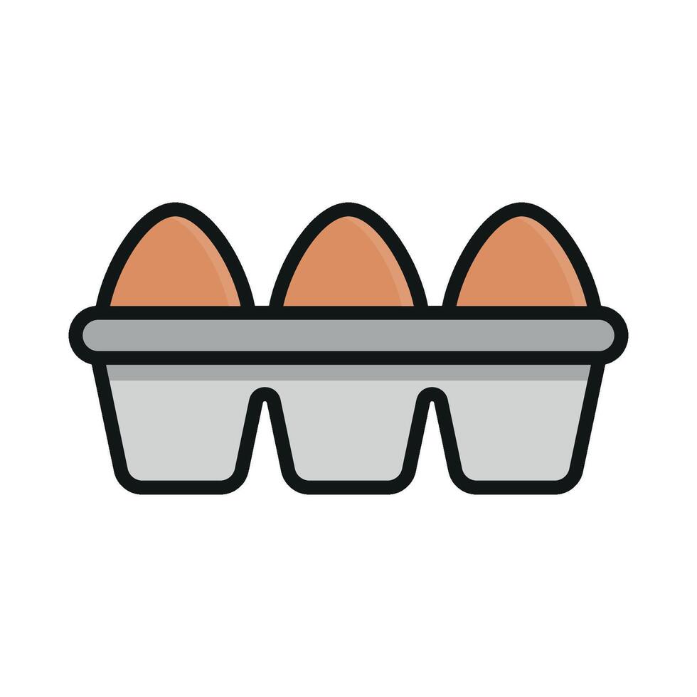 THREE EGGS IN BUCK COLOR ICON vector