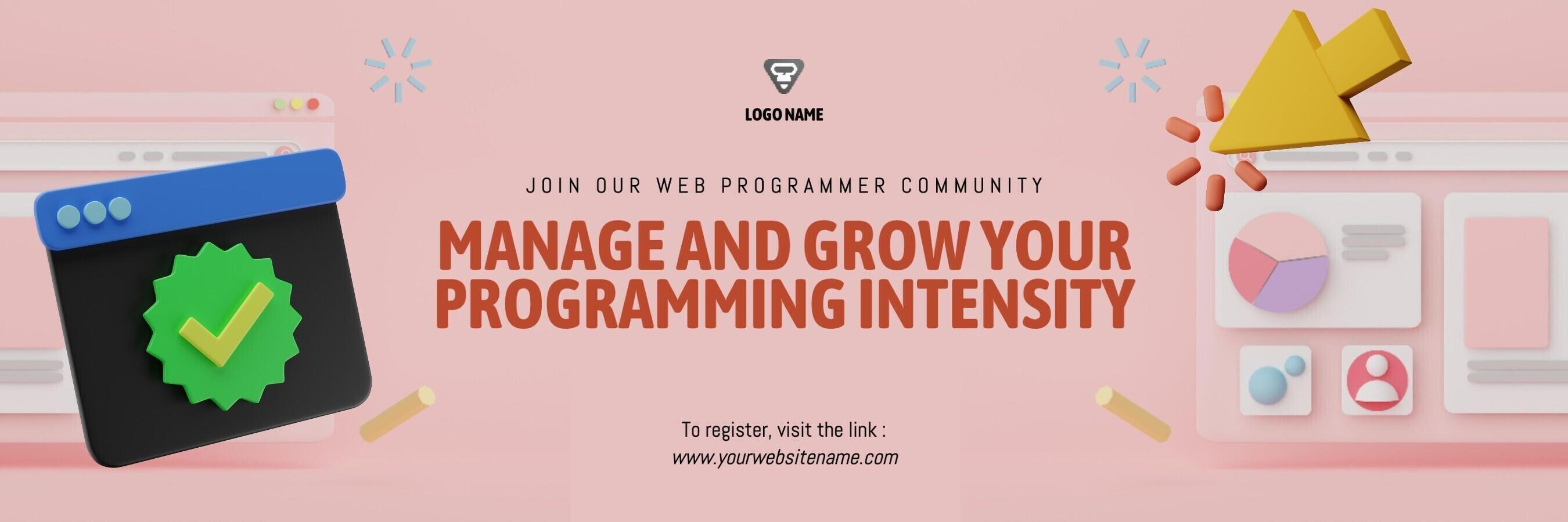Web Programmer Community Twitter Header Template