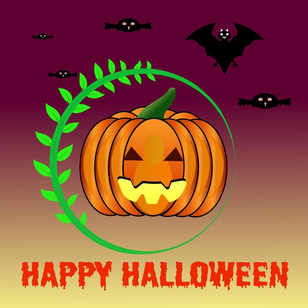 Halloween background with pumkin vector