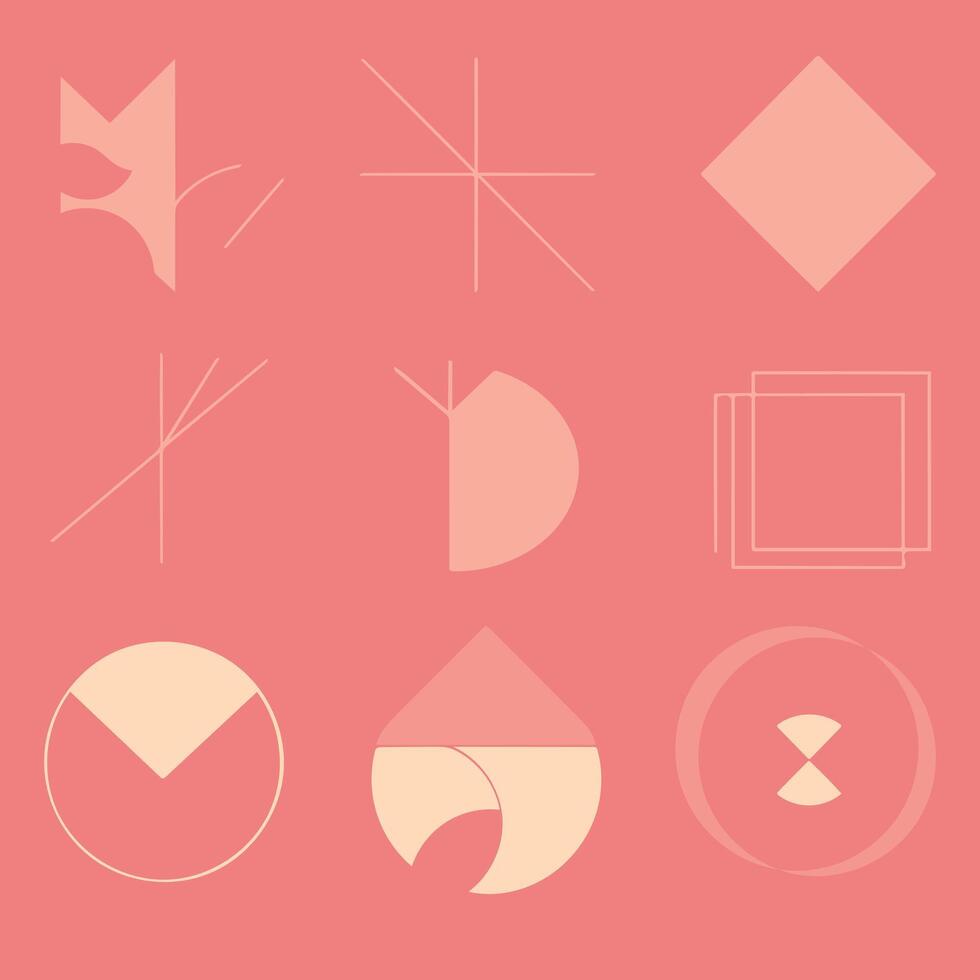 Abstract Geometric Shapes. An abstract illustration featuring a variety of geometric shapes in a minimalist style. vector