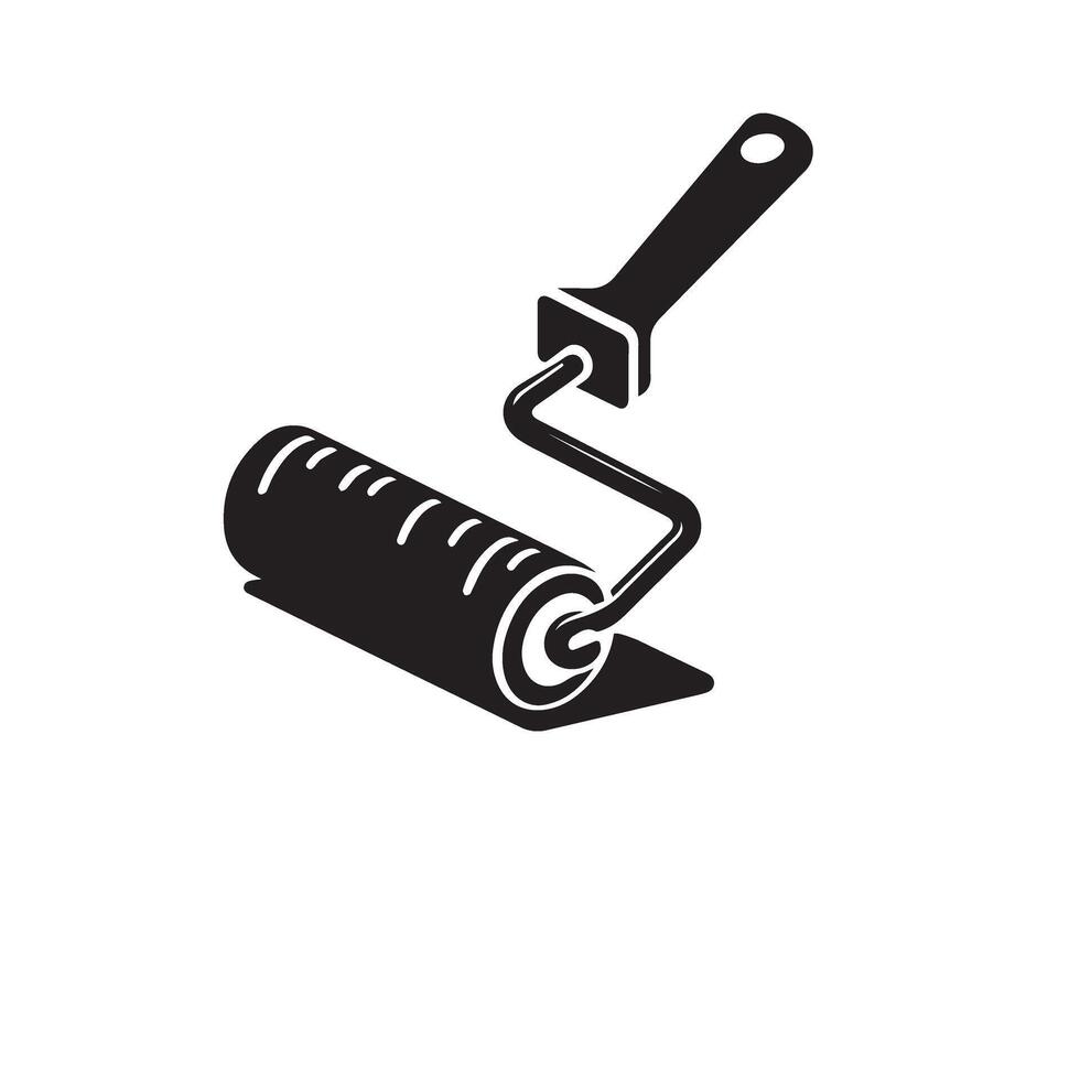 A roller with a paint brush on it vector
