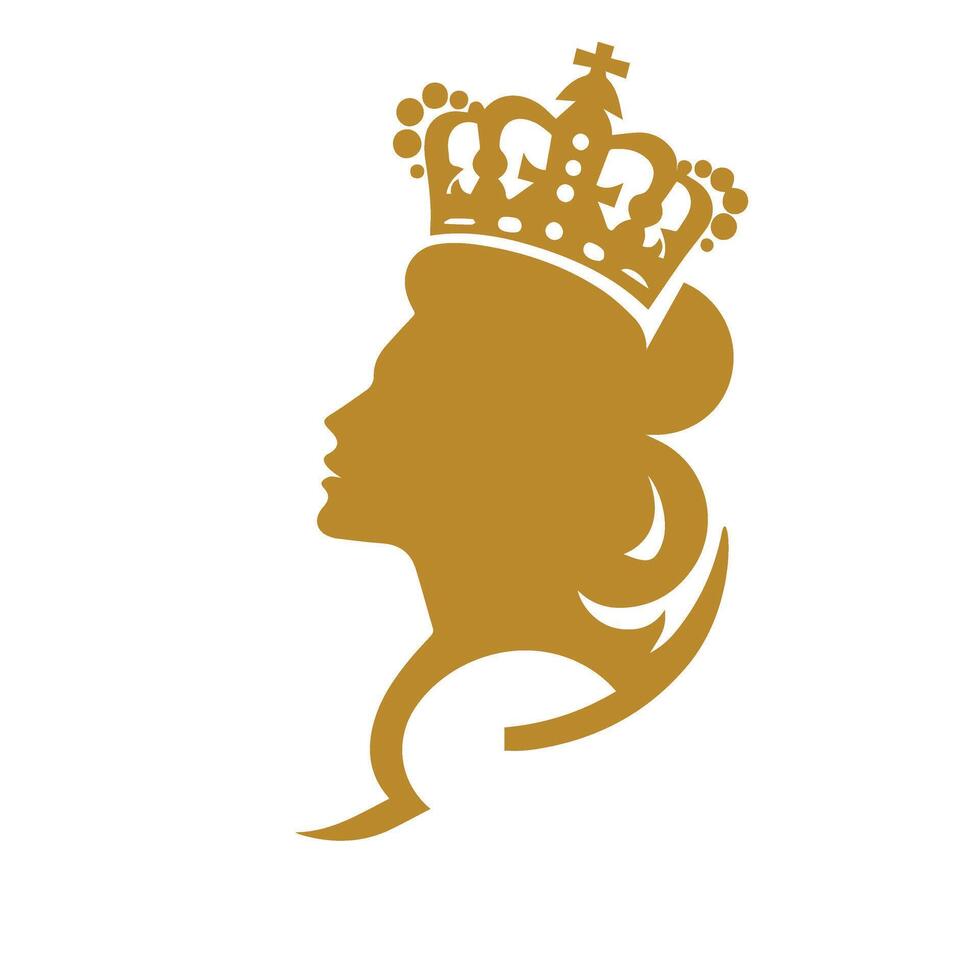 Designing a Timeless Queen Logo with a Touch of Luxury and Royal Appeal vector