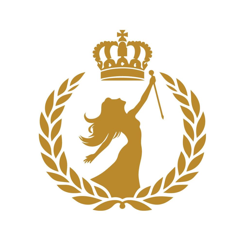 Majestic Queen Logo A Symbol of Luxury and Prestige vector