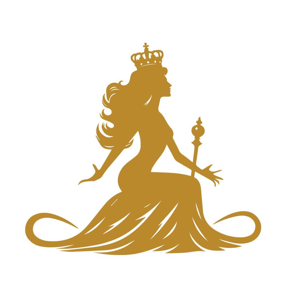 Regal and Refined A Luxury Queen Logo for the Modern Elite Brand vector