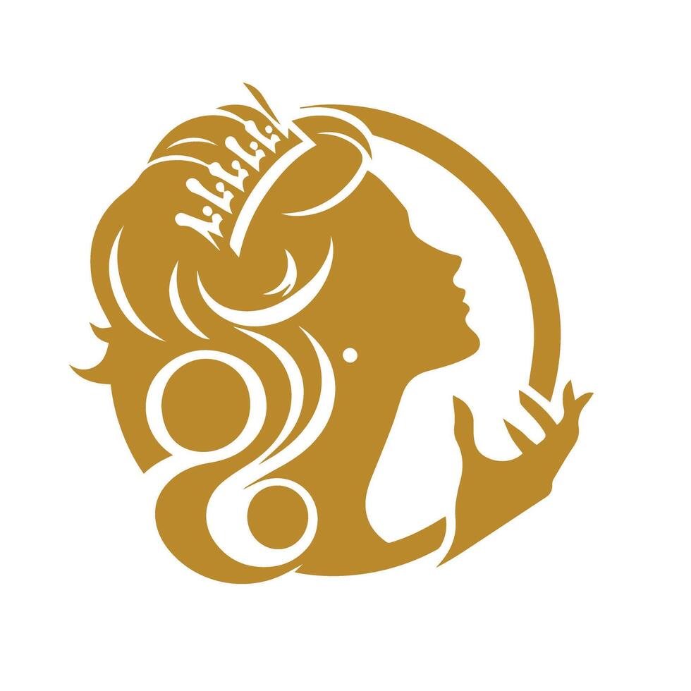Opulent Queen Logo Design Elevate Your Brand with Royalty and Luxury vector