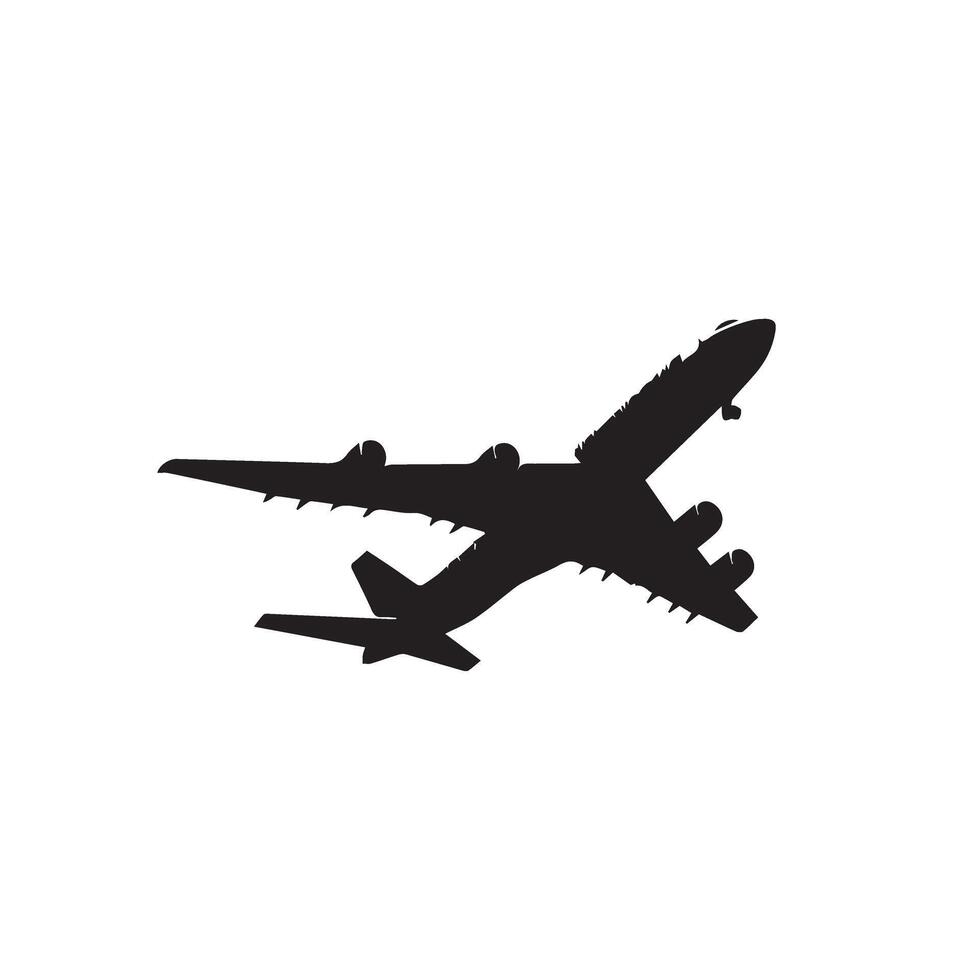 Airplane silhouette illustration vector