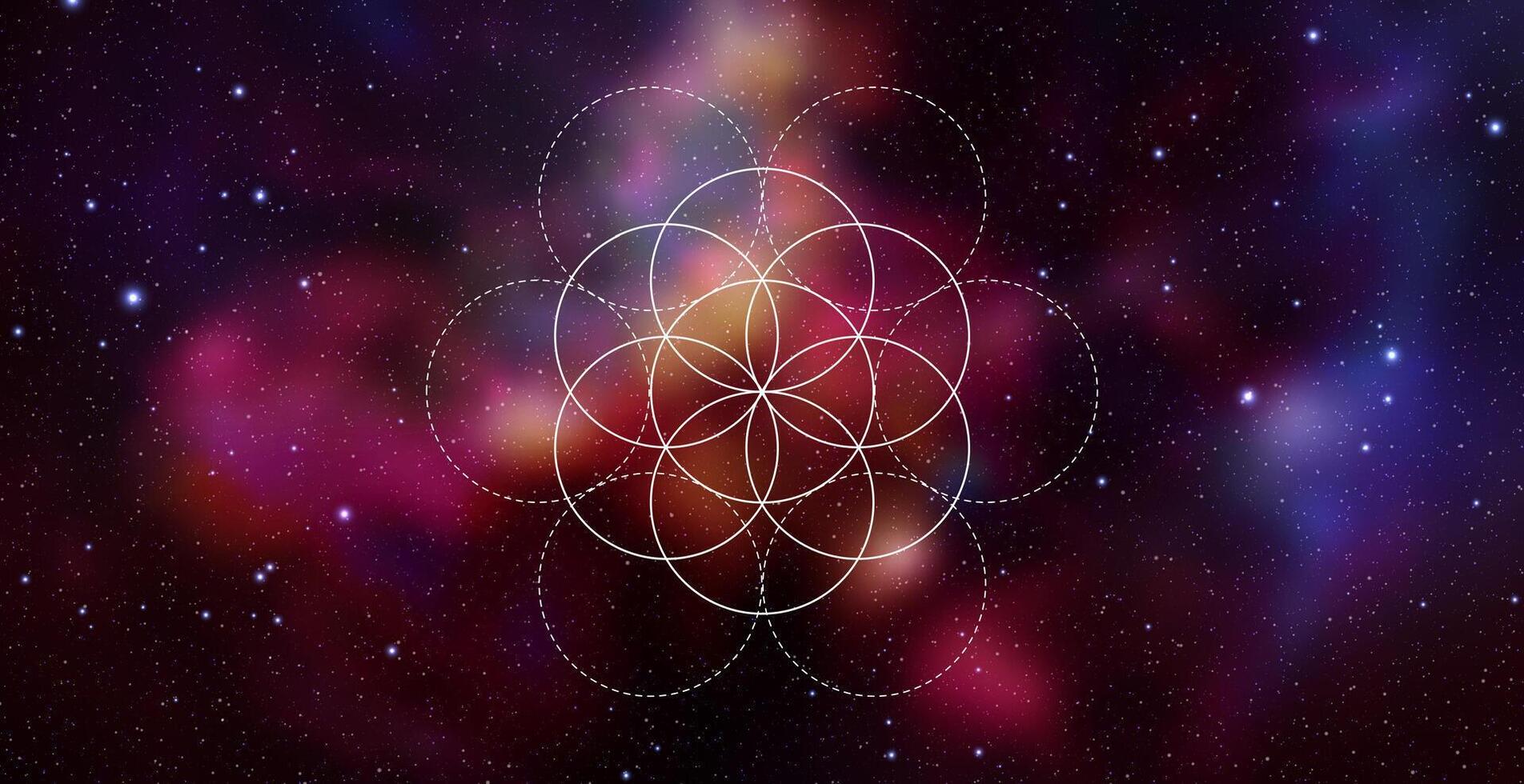 Mystical sacred geometry symbol. Spirituality, harmony vector