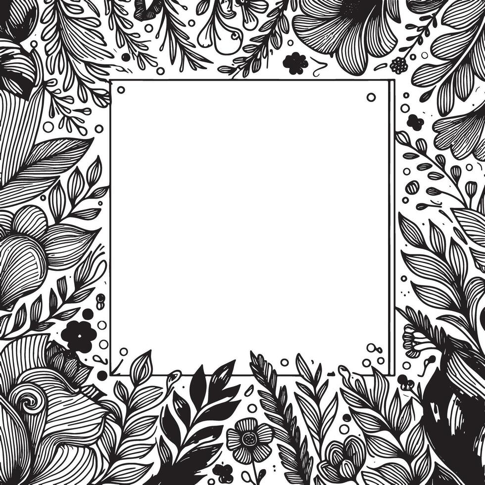 invitation card with a set of nice flower vector