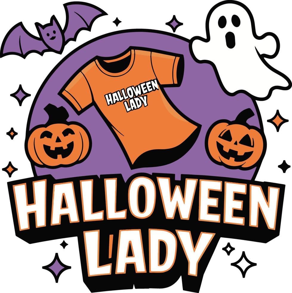 halloween T-shirt logo design themed with bats and ghost vector