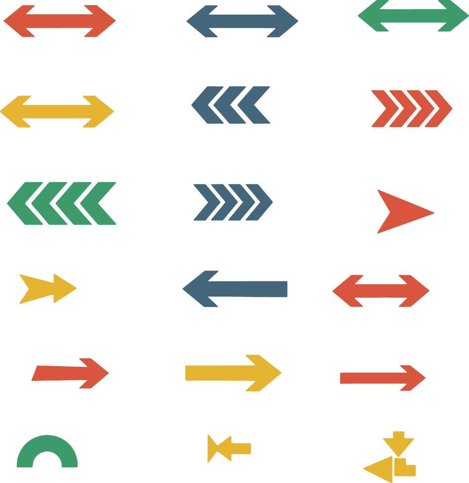 a set of arrow sign with design vector