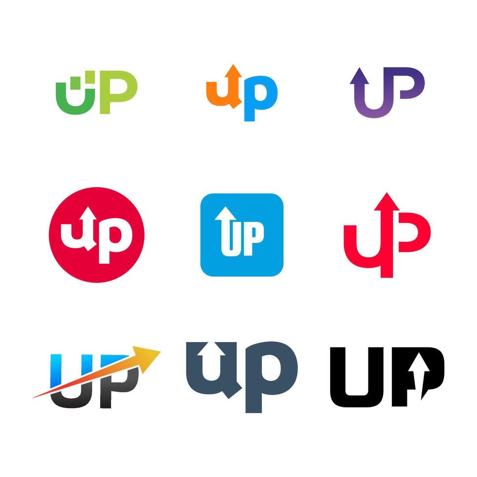 Up logo design vector