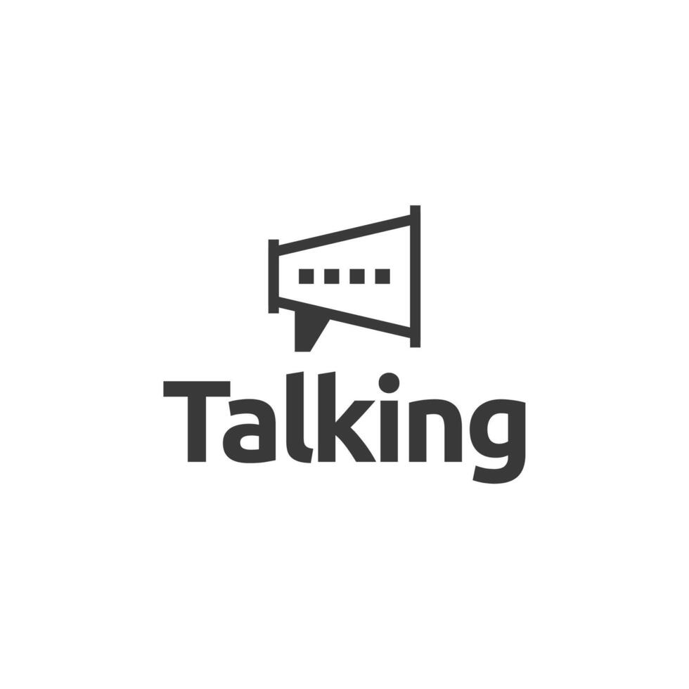A logo for talking, with a megaphone vector