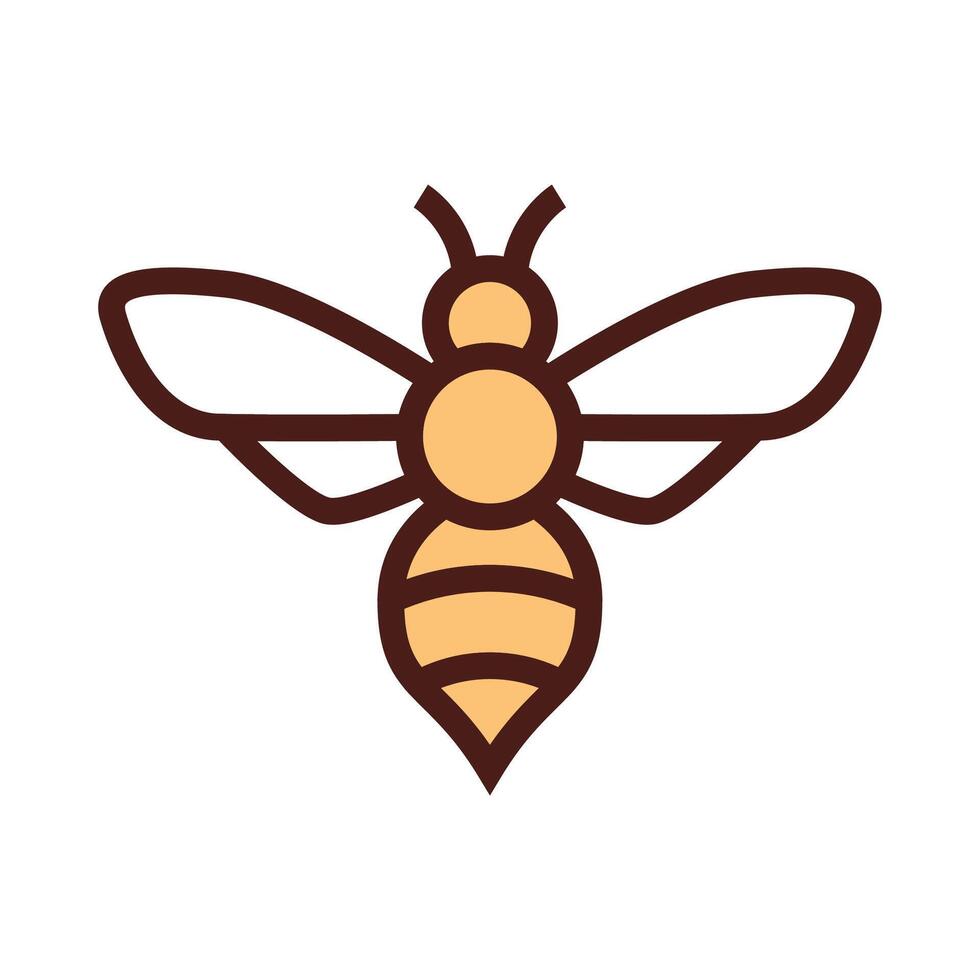 A bee icon on a white background vector