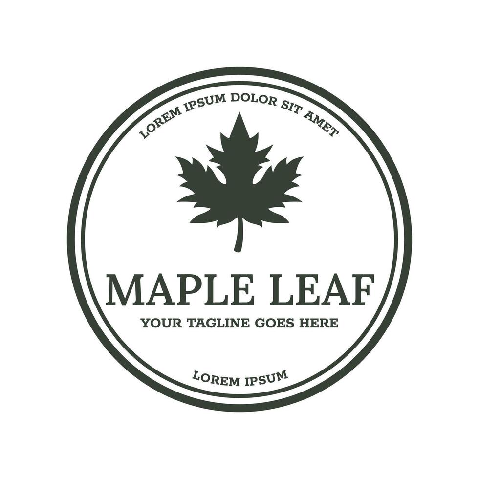 A maple leaf logo with a white background vector